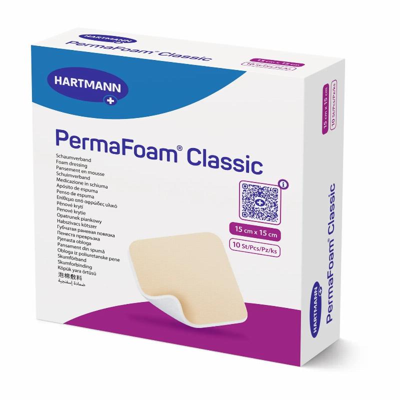 Губчаста пов'язка PermaFoam® Classic 15см x 15см 10шт